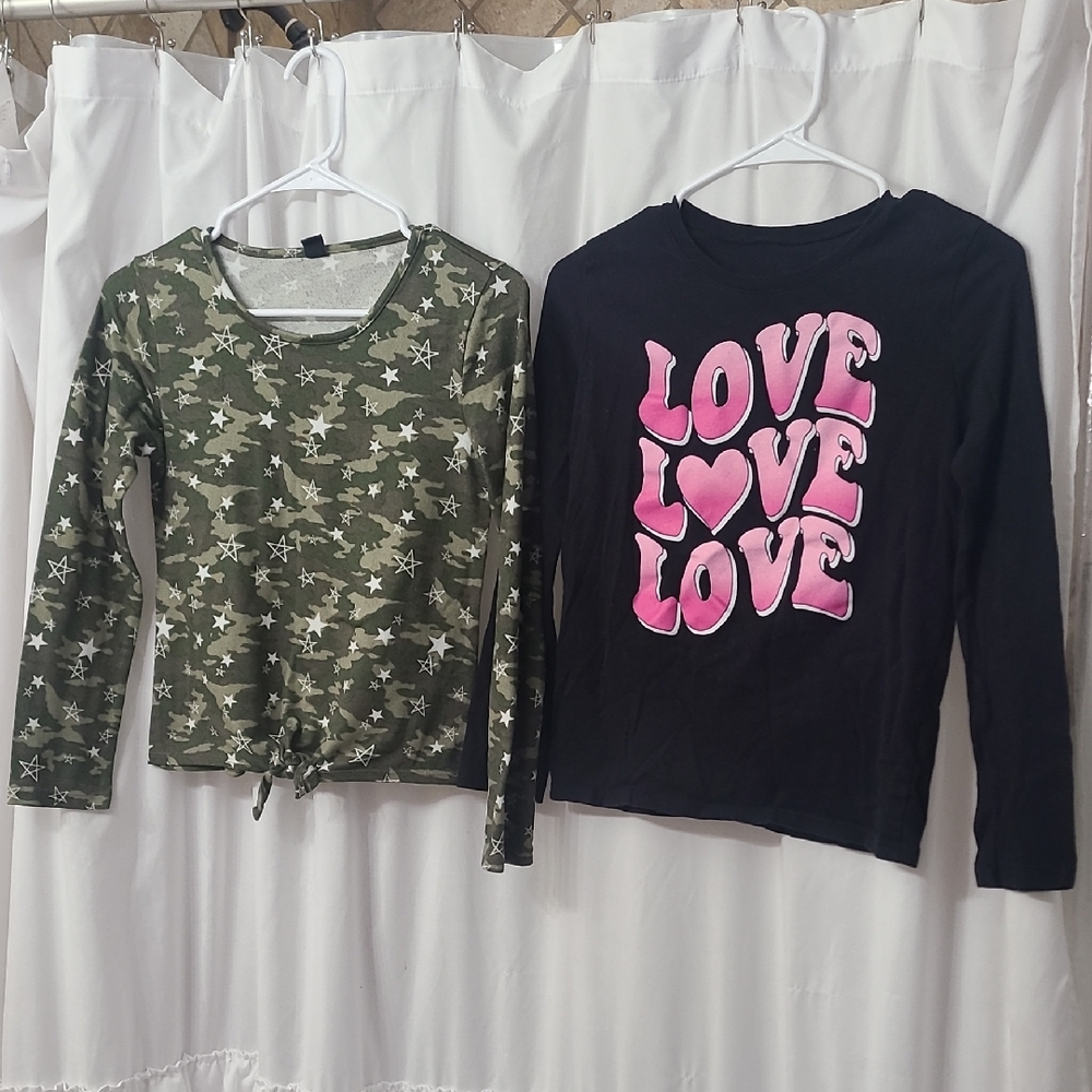 Green Star Print Kids Top